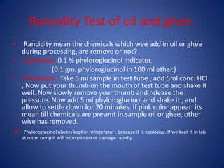 Cooking oil and ghee processing | PPTX