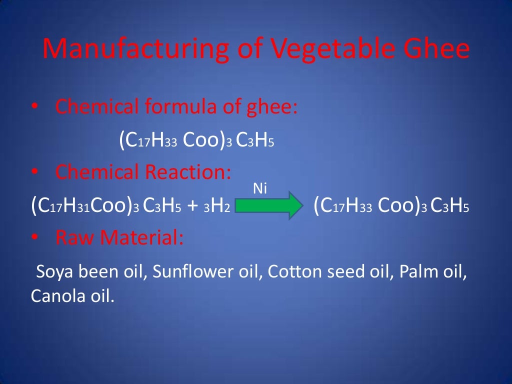Cooking oil and ghee processing