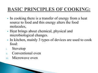 Cooking preservation, types of cooking and methods of cooking | PPTX