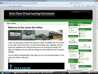 How students are using devices Sixth formers studying on their own lap top in free periods Students taking photographs to be included in work Students recording sound, e.g. MFL presentation, interviews in media Geography/ fieldwork applications like species identification, mapping, google maps Students doing internet research in lessons Accessing curriculum resources on the learning platform (joomla/ Moodle) 