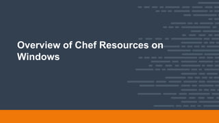 Overview of Chef Resources on
Windows
 