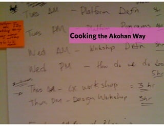 Cooking the Akohan Way
 
