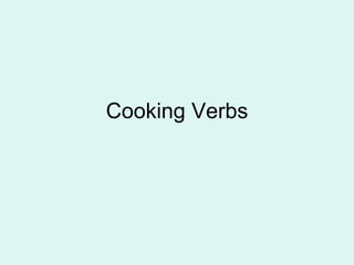 Cooking Verbs 