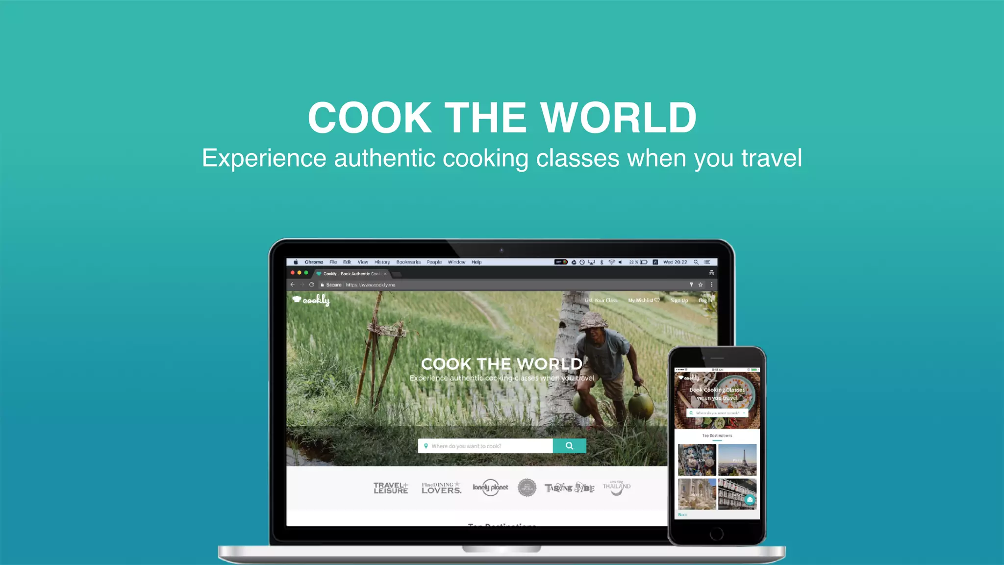 COOK THE WORLD
Experience authentic cooking classes when you travel