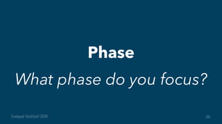 29
Phase
What phase do you focus?
 