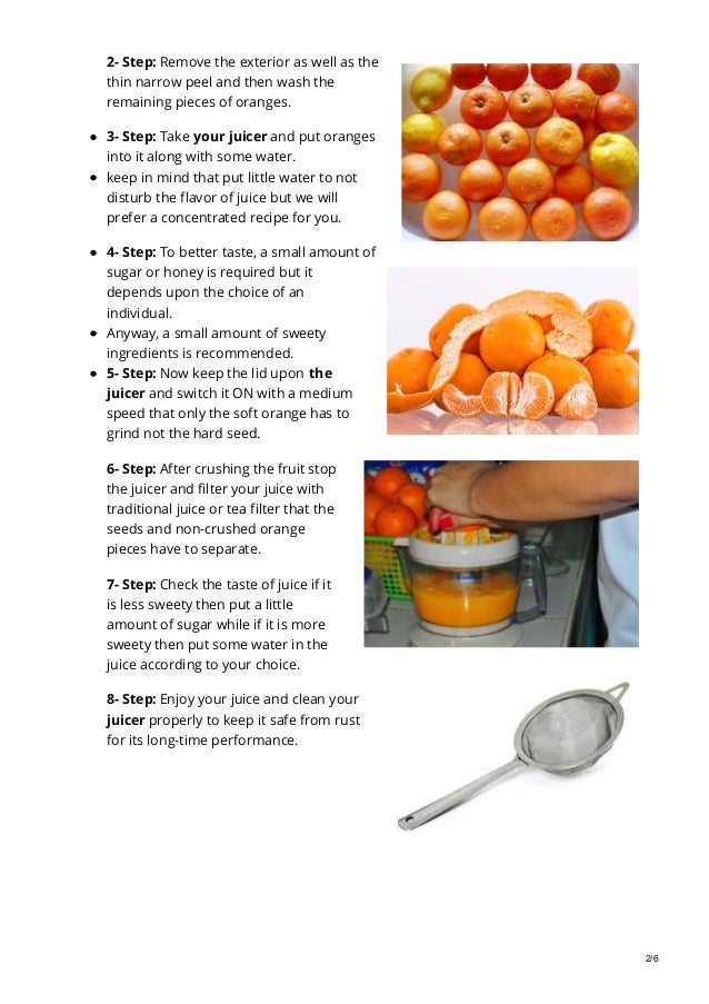 how to make orange juice from oranges