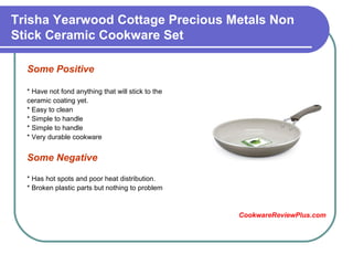 Trisha Yearwood Cottage Precious Metals 8 Inch Non-Stick Ceramic Fry Pan,  Copper : : Home