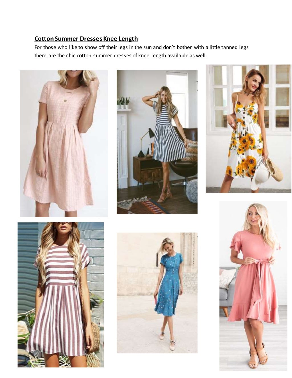5 Cool Cotton Women Summer Dresses For 2019