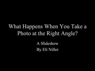 What Happens When You Take a 
  Photo at the Right Angle? 
          A Slideshow 
          By Eli Niller
