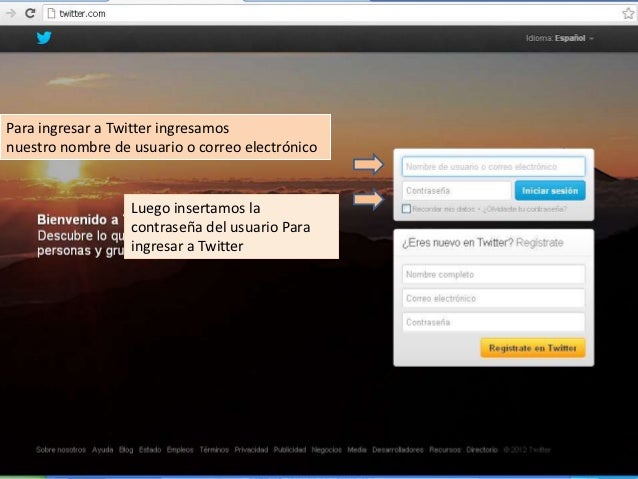 Twitter iniciar sesion o registrate