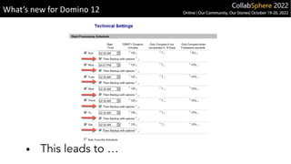 What’s new for Domino 12
• This leads to …
 