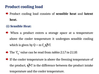 Cooling Load Calculations and vapour compression | PPTX