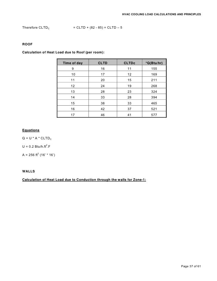 cooling load calculation rts program cooling load calculation rts program
