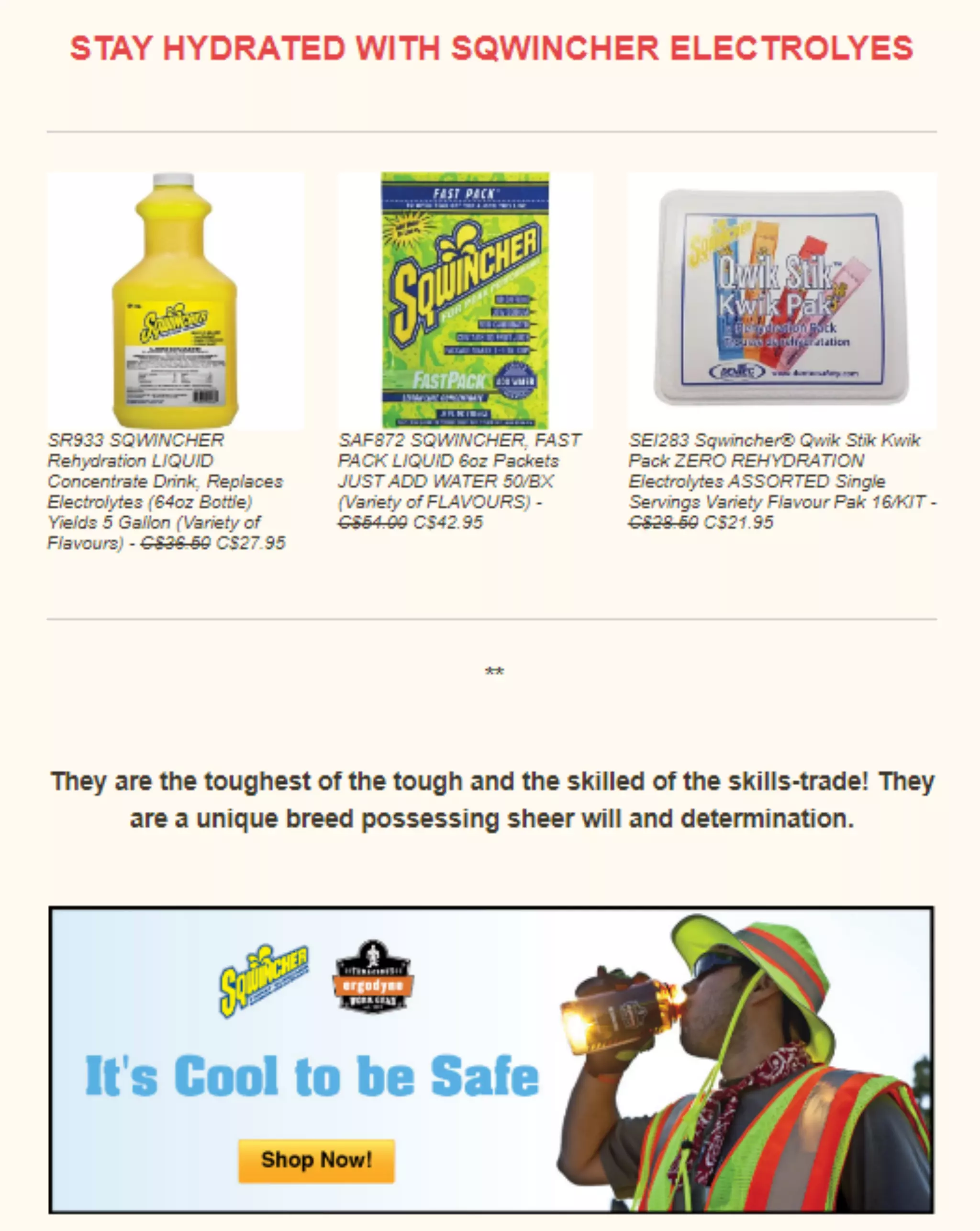 Cooling Products For the Skilled Trades Sector