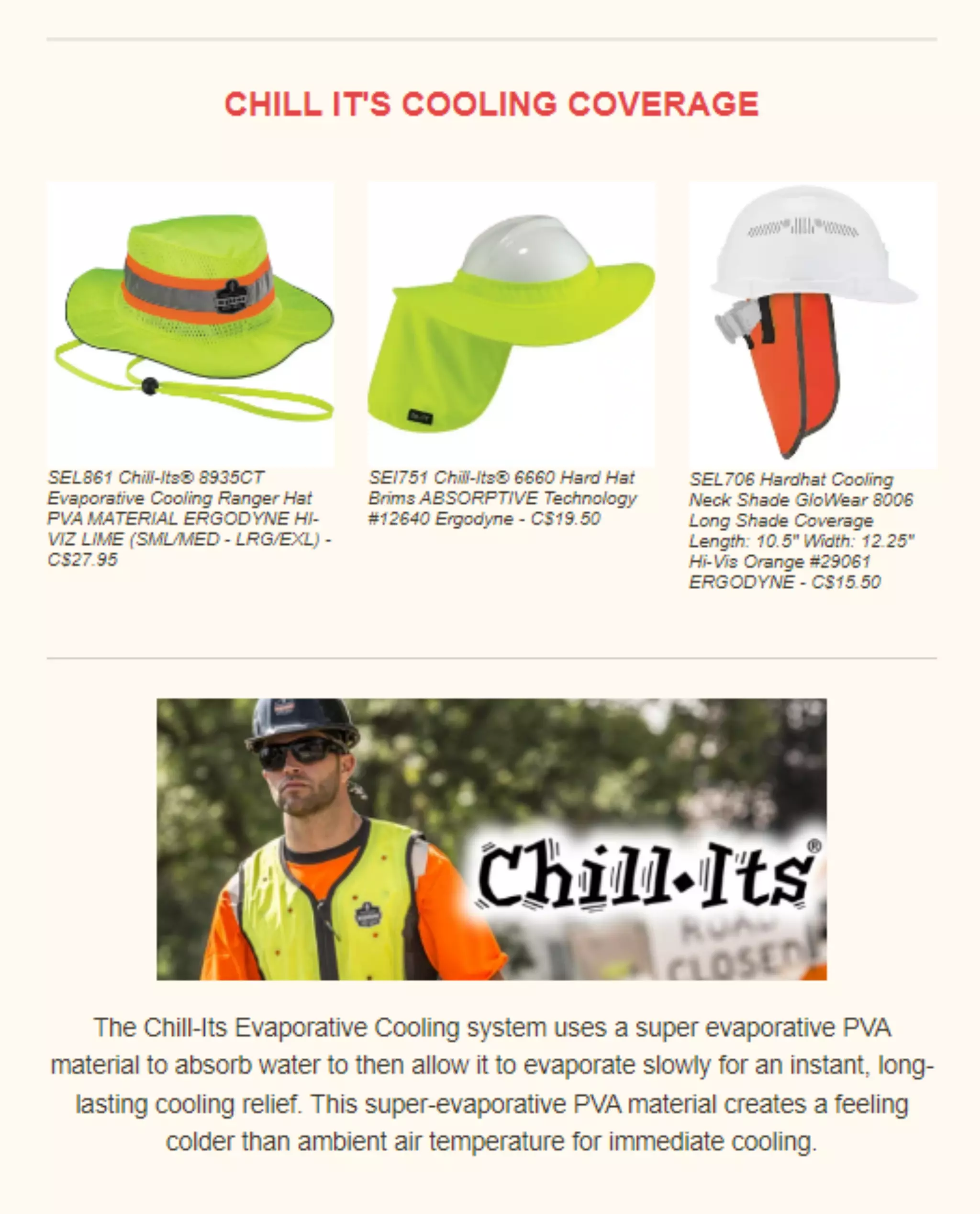 Cooling Products For the Skilled Trades Sector
