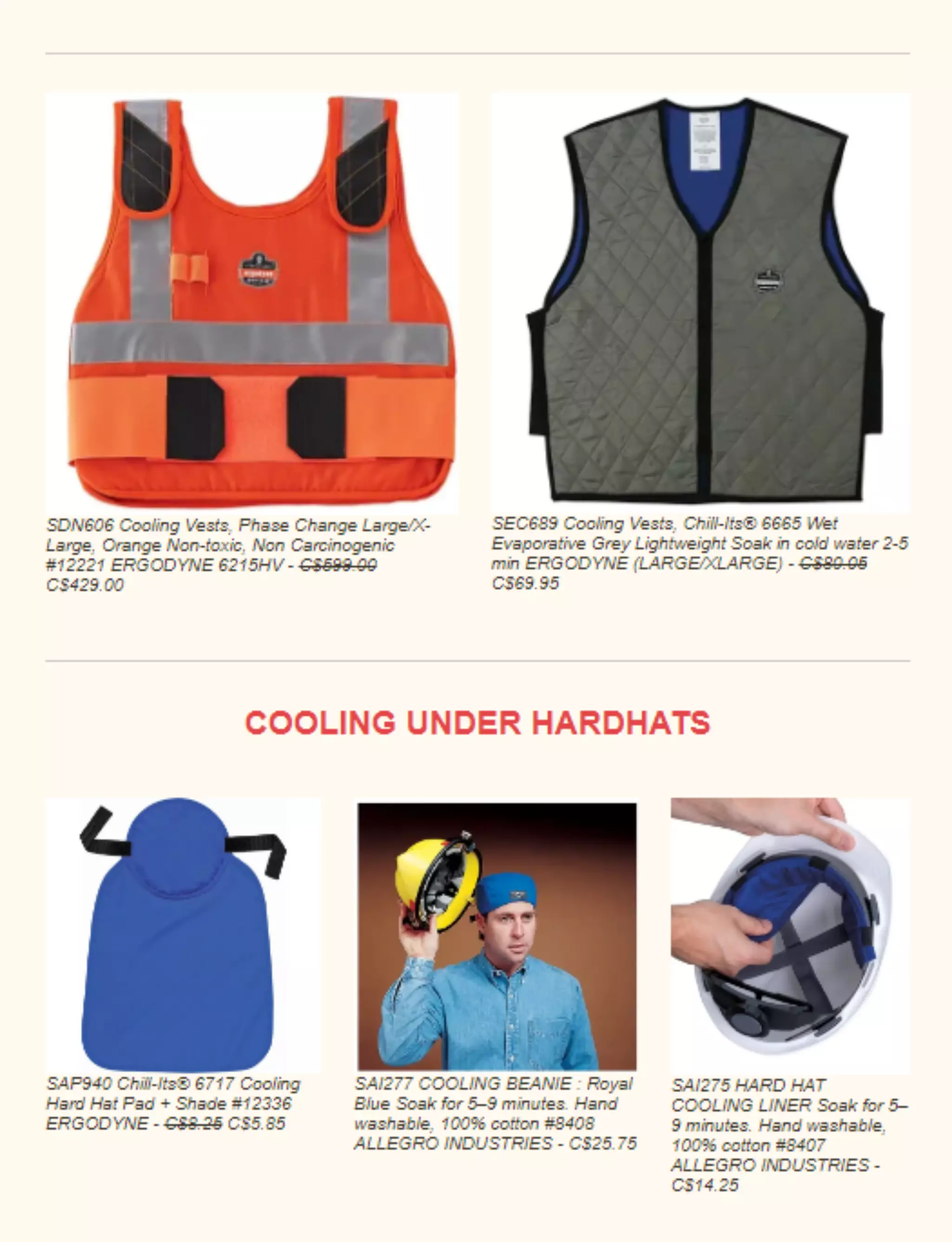Cooling Products For the Skilled Trades Sector
