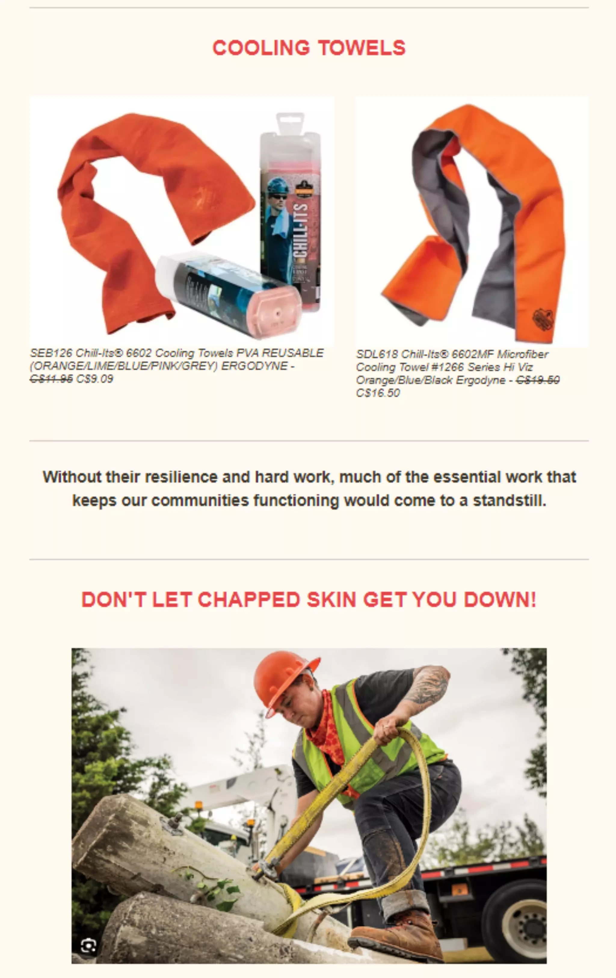 Cooling Products For the Skilled Trades Sector