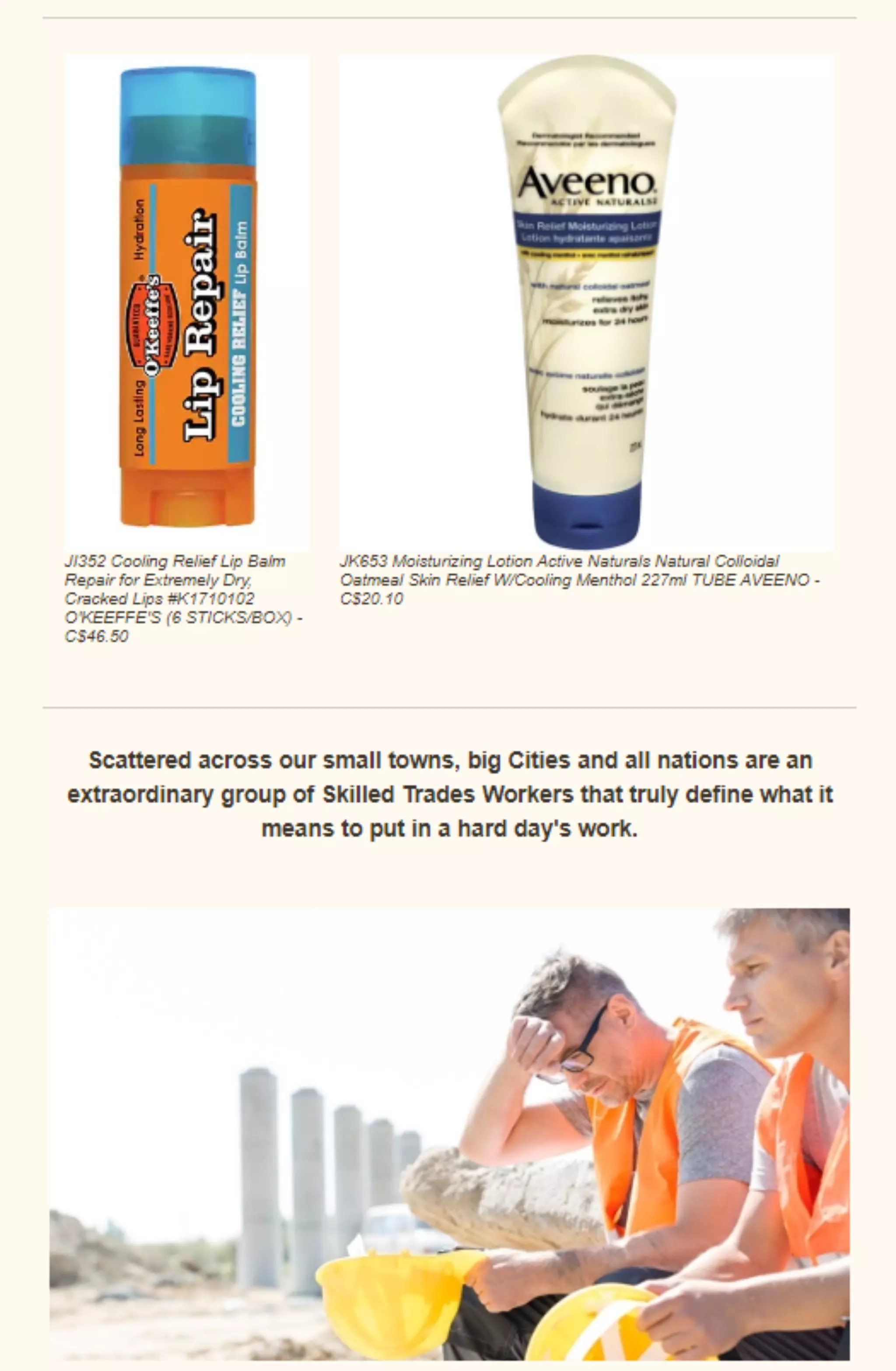 Cooling Products For the Skilled Trades Sector