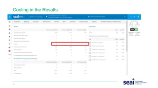 33 www.seai.ie
Cooling in the Results
 