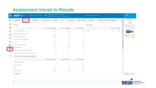 54 www.seai.ie
Assessment moved to Results
 