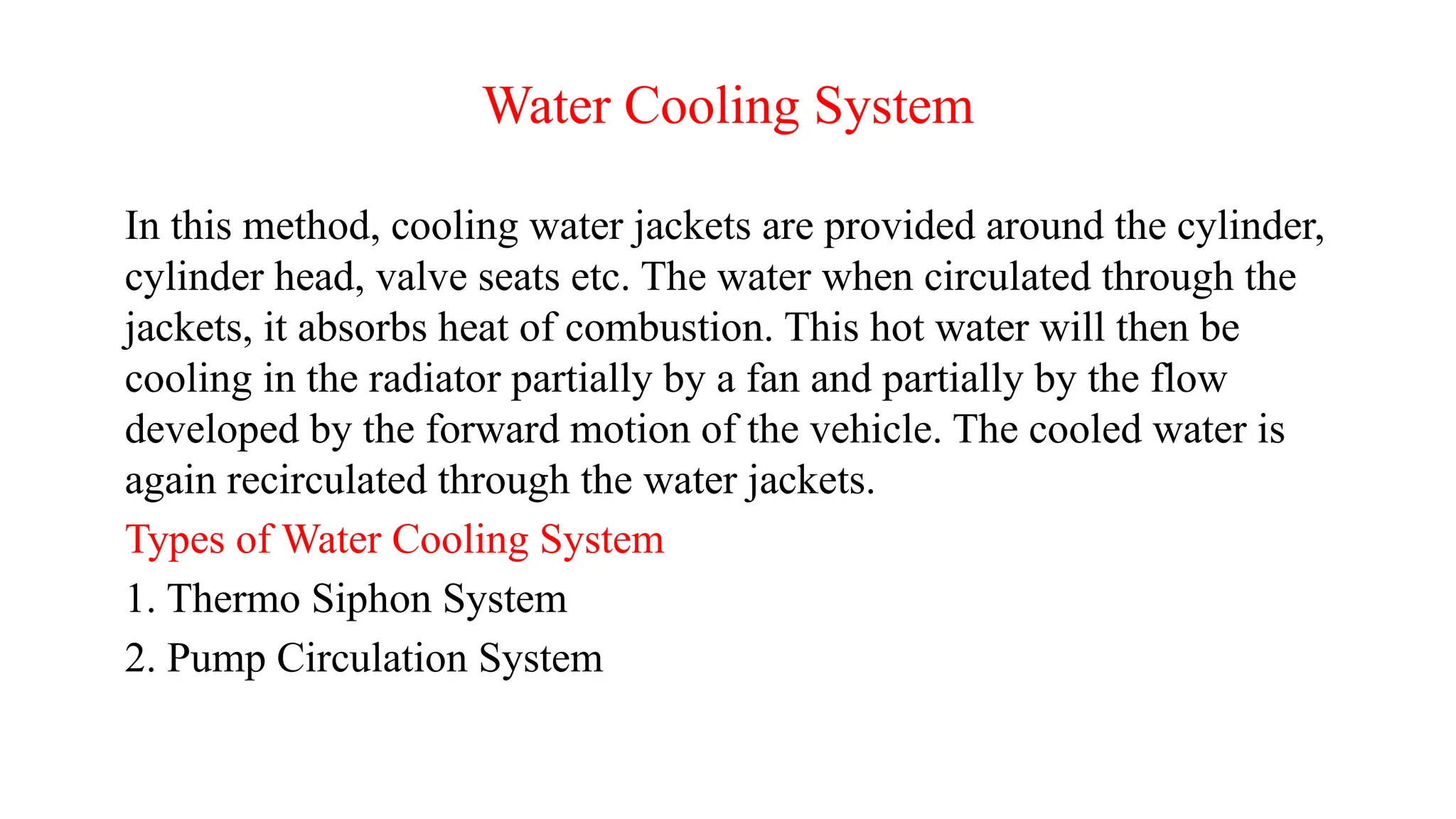 Types of cooling system in vehicle from automobile engineering subject ...