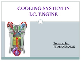 COOLING SYSTEM IN
I.C. ENGINE
Prepared by :
EHASAN ZAMAN
 