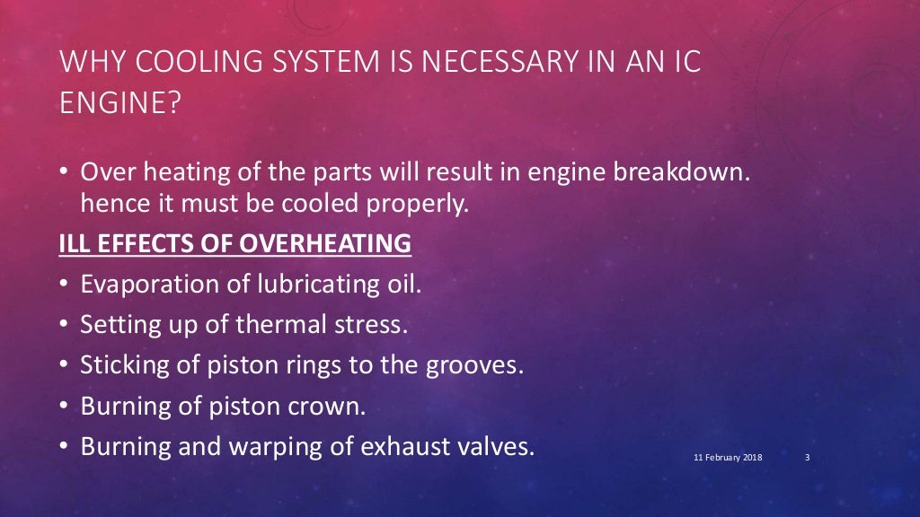 Cooling systems in ic engines