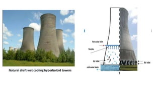 Natural draft wet cooling hyperboloid towers
 