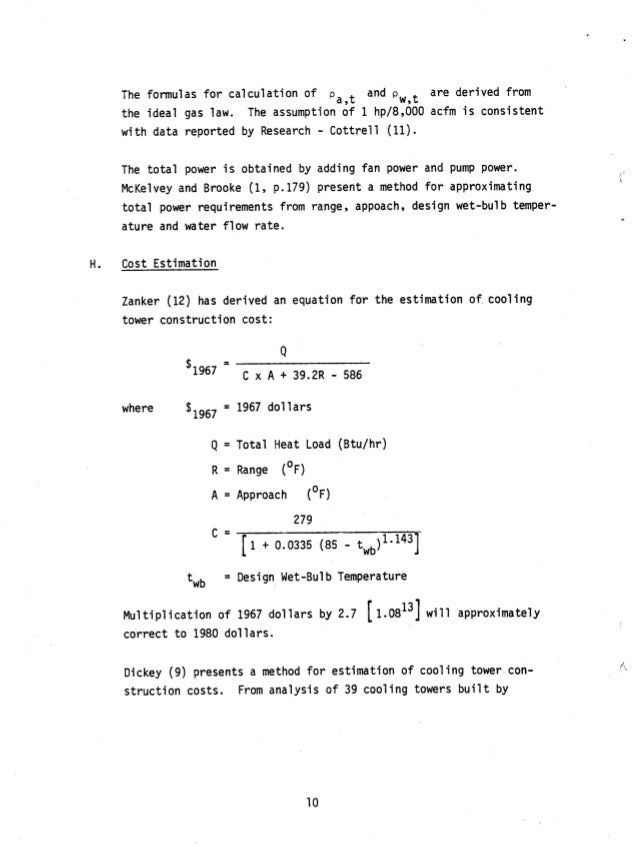 Cooling Tower Calculation 1 1 Cooling Tower Calculation 1 1