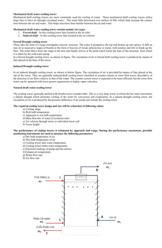 COOLING TOWER PRINCIPLES, ANALYSIS AND DESIGN | DOCX
