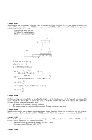 COOLING TOWER PRINCIPLES, ANALYSIS AND DESIGN | DOCX