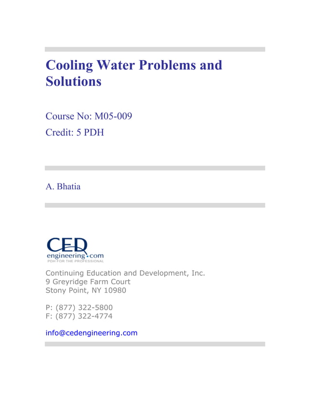 Cooling water problems and solutions PDF