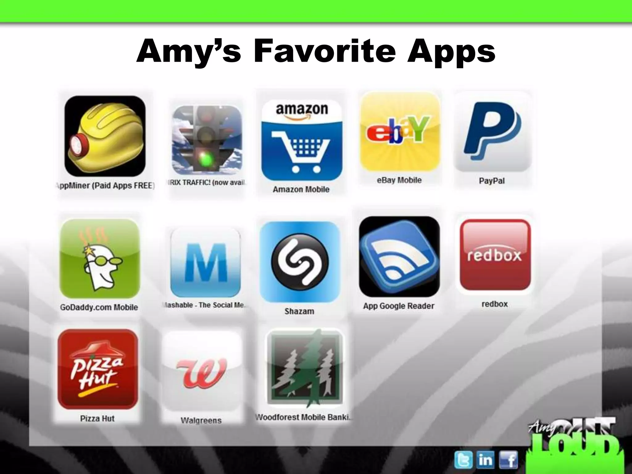 Amy’s Favorite Apps
