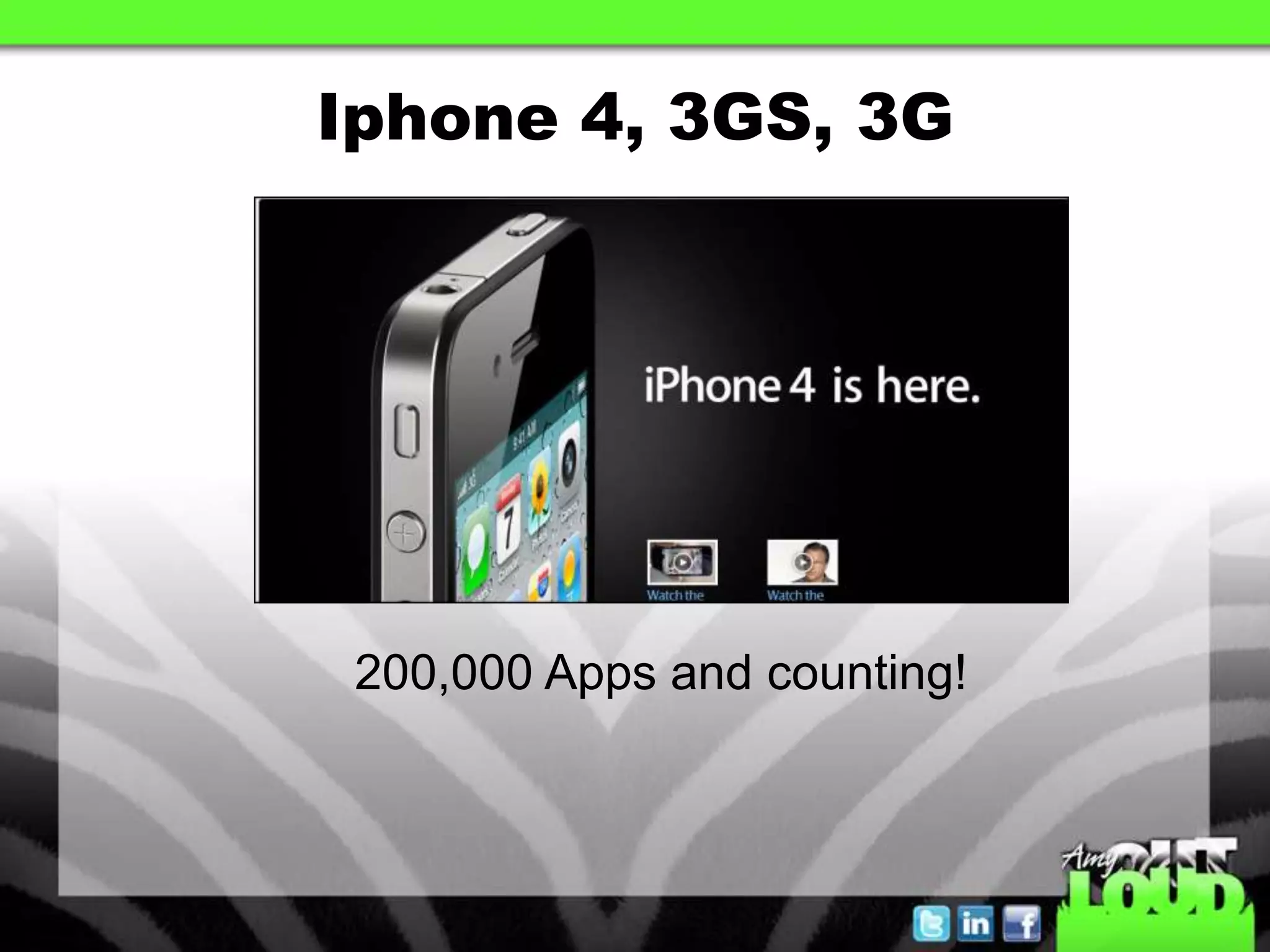 Iphone 4, 3GS, 3G200,000 Apps and counting!