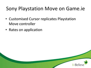 Sony Playstation Move on Game.ie Customised Cursor replicates Playstation Move controller Rates on application 