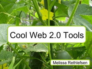 Cool Web 2.0 Tools Melissa Rethlefsen 