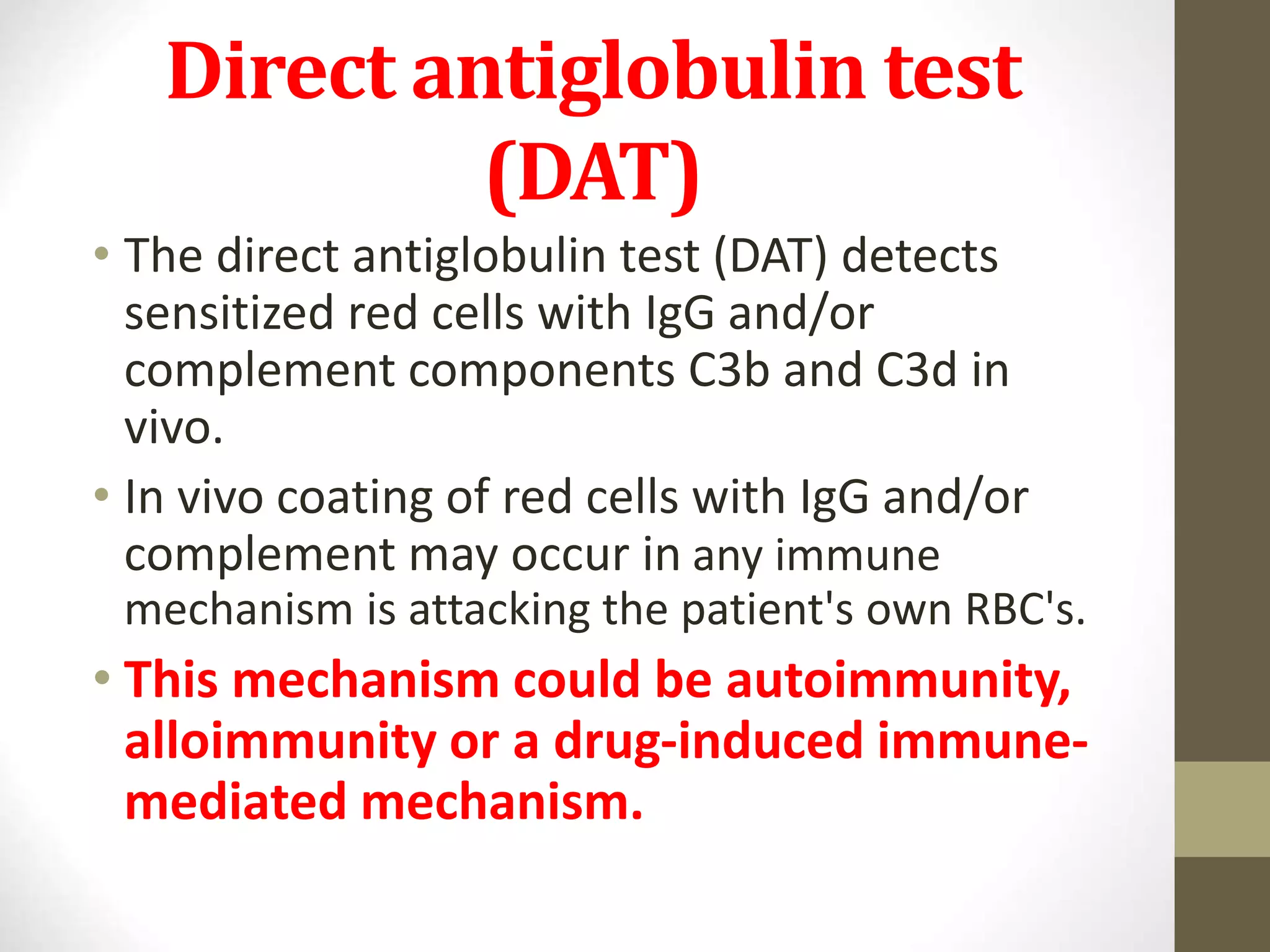 Dat Autoimmune COOMBS TEST.ppt
