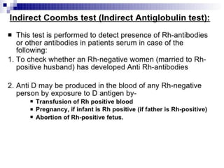 Coombs test and eliza