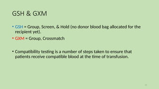 Coombs Test, GSH, GXM hematology 23032021.pptx