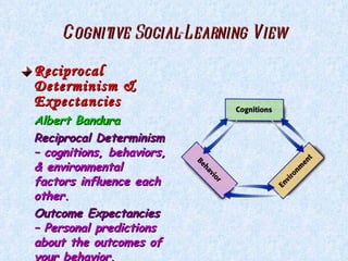 Cognitive Social-Learning View ,[object Object],[object Object],[object Object],[object Object]