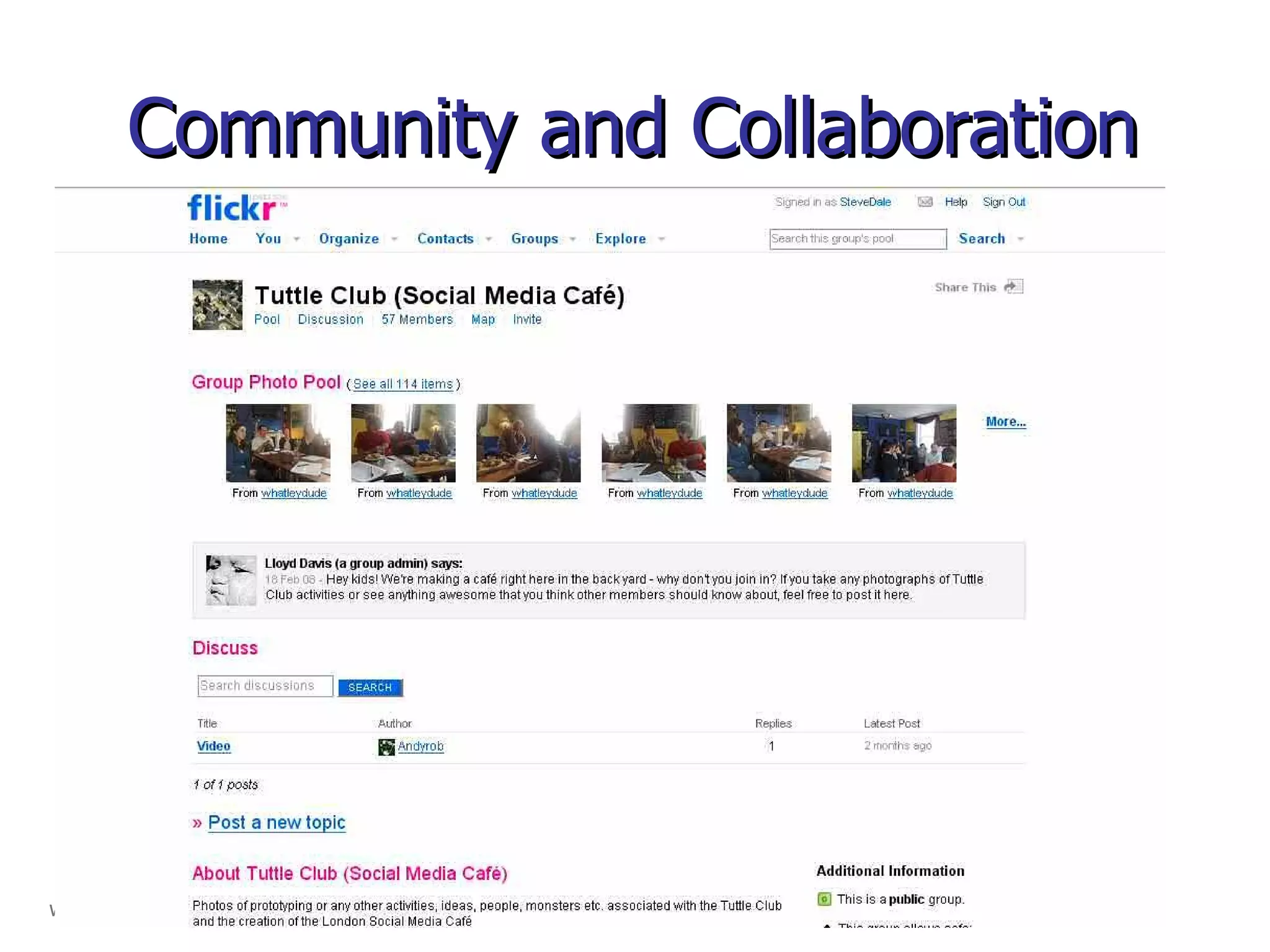 Community and Collaboration 