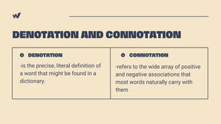 Connotation & Denotation in English Language | PDF