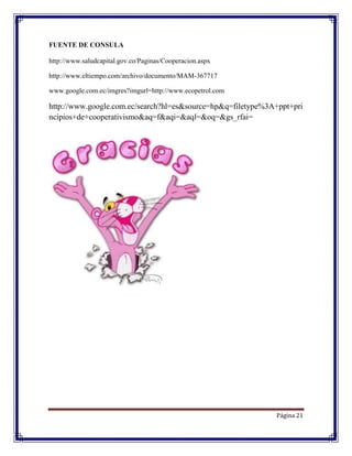 Cooperación y cooperativismo