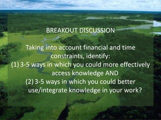 Cooperation with NGOs on Knowledge Management & Transboundary River, Groundwater & Lake Basin Management