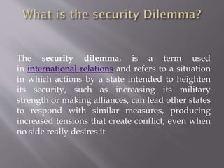 Cooperation under the security dilemma | PPTX