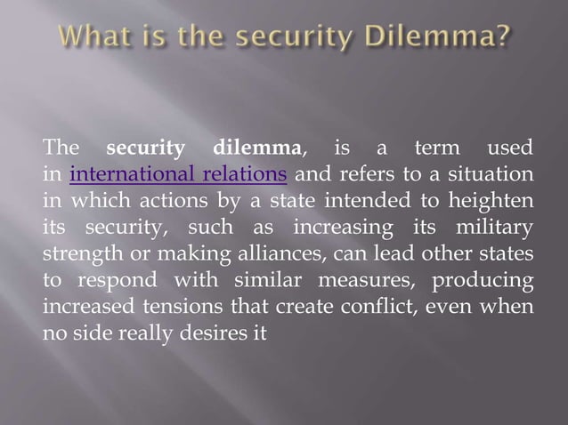 Cooperation under the security dilemma | PPTX
