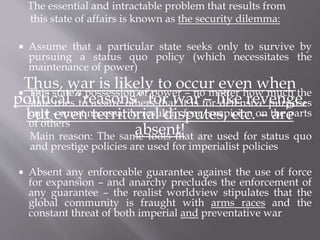 Cooperation under the security dilemma | PPTX