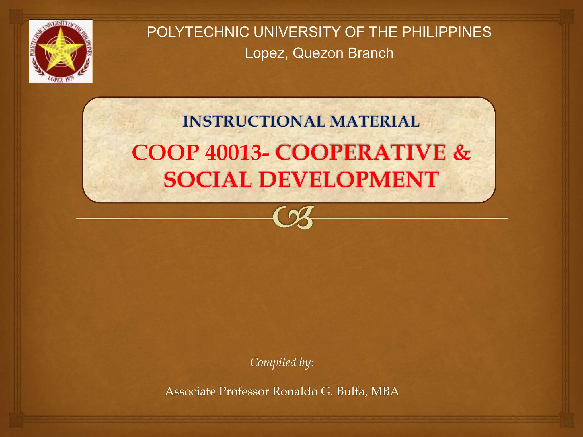 Cooperative Development authority slides | PPTX