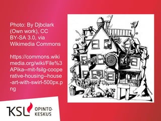 Photo: By Djbclark
(Own work), CC
BY-SA 3.0, via
Wikimedia Commons
https://commons.wiki
media.org/wiki/File%3
APika--mit-fsilg-coope
rative-housing--house
-art-with-swirl-500px.p
ng
 