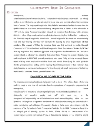 Contain Co Operative Bank Form.pdf Cooperative bank in_globalised_economy | DOCX
